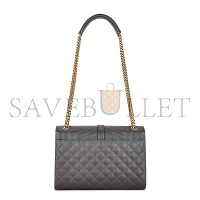 YSL ENVELOPE MEDIUM IN QUILTED GRAIN DE POUDRE EMBOSSED LEATHER 600185BOW971112 (24*17.5*6cm)